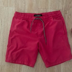 Hot pink swim shorts